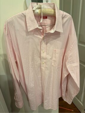 Izod Light Pink Checked Men’s Dress Shirt